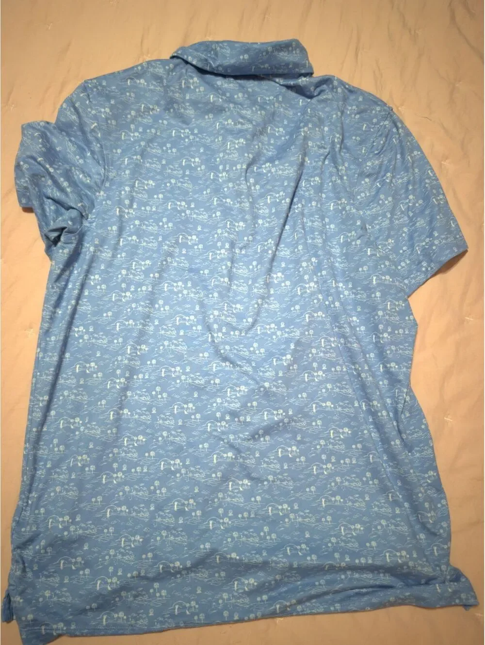 J.Crew Performance Light Blue Short Sleeve Polo Shirt Size L